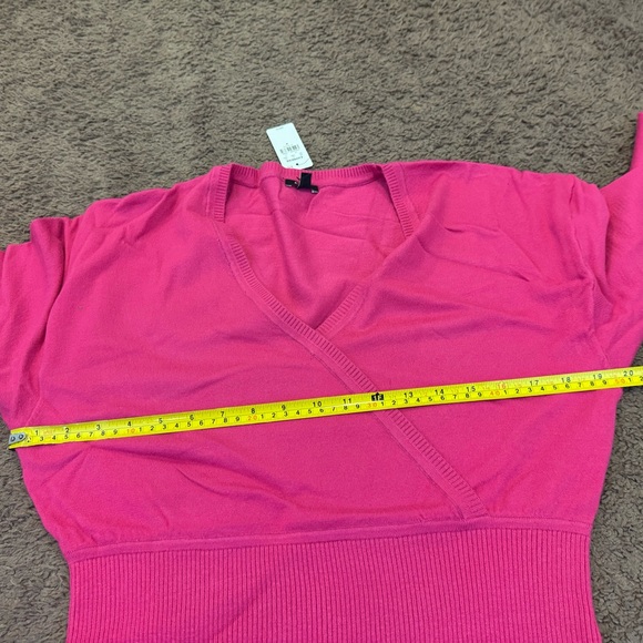 Express Hot Pink Knit Sweater Dress Dolman Stretch Size M XL NEW $88 - Picture 9 of 15